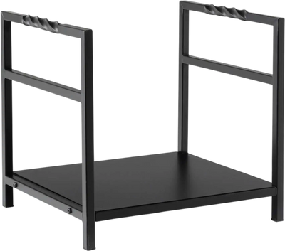 Costway Firewood Log Rack w/ Handle & Raised Feet Black 21937546 New