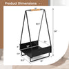 Heavy-duty metal firewood storage rack dimensions, featuring a stable triangle structure and leather handle for easy.