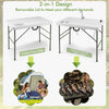 Fish cleaning table with two sinks and a 360° rotatable faucet, ideal for outdoor cooking and fish preparation.