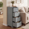 Floor Wooden Free Standing Storage Side Organizer for Bathroom-Gray - Gallery View 1 of 10