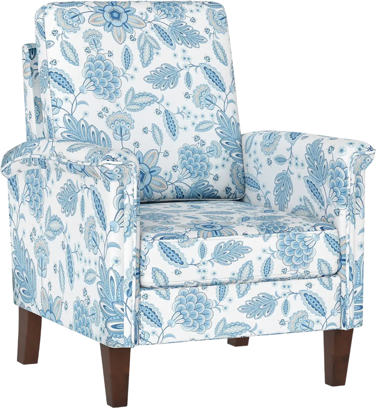 Costway Floral Accent Chair Boho Farmhouse Armchair High Back Wood Legs 34726787 New