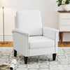 Floral Accent Chair Farmhouse Boho Armchair with Solid Wood Legs and High Back-Beige - Gallery View 1 of 7