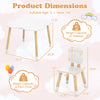 Flower-shaped kids table set with solid pine wood legs, designed for safety and convenience, ideal for playrooms and.