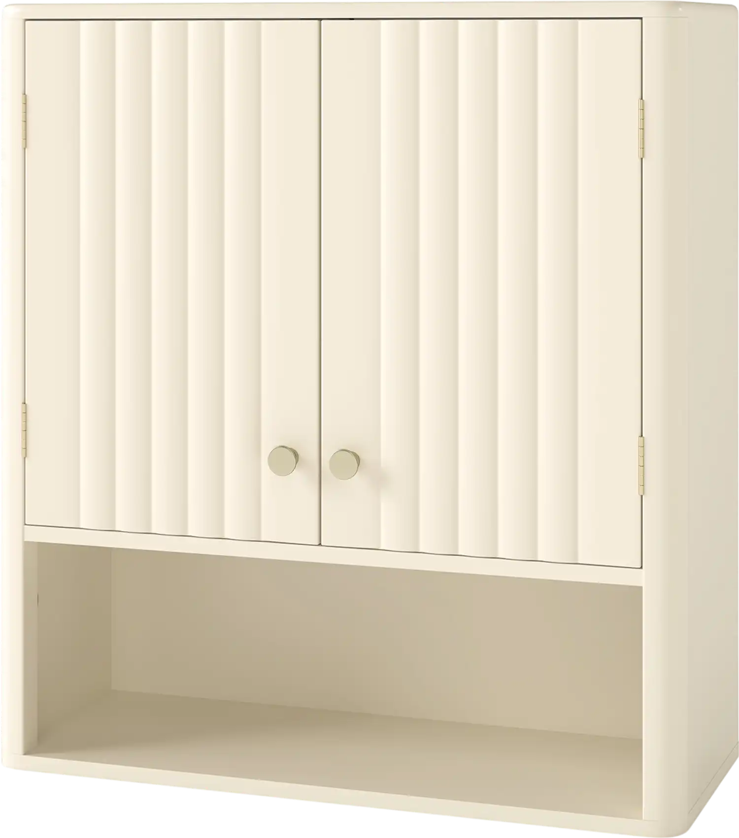 Costway Fluted Bathroom Wall Cabinet Open Shelf 27060664 New