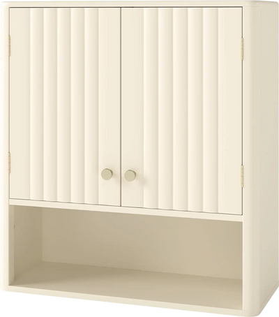 Costway Fluted Bathroom Wall Cabinet Open Shelf 27060664 New