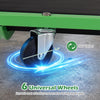 Close-up of a 360° swivel wheel on the foldable automotive creeper, designed for smooth movement during repair jobs.
