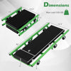 Foldable automotive creeper in green with padded cushion, 360° swivel wheels, and a max load of 330 lbs for garage use.