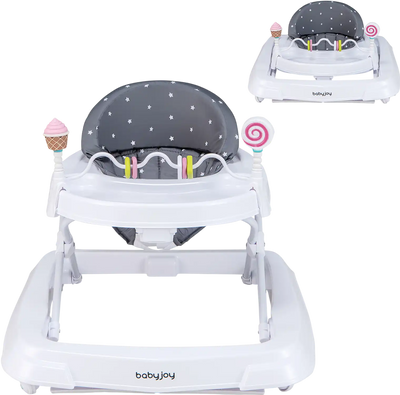 Costway Foldable Baby Activity Walker Adjustable Height Detachable Seat Cushion 57326914 New