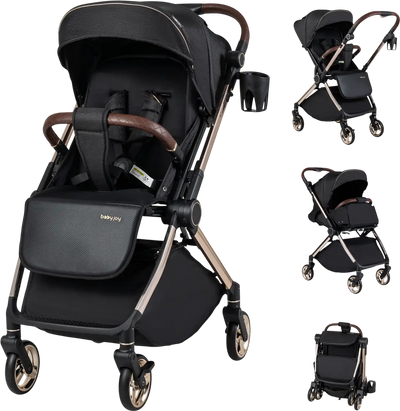 Costway Foldable Baby Stroller Reversible Handle 22910501 New