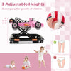 Convertible baby walker in pink with a soft padded seat cushion, featuring three height settings and removable for easy.