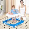 Foldable Baby Walker with 3 Adjustable Heights and Padded Seat-Blue - Gallery View 1 of 12