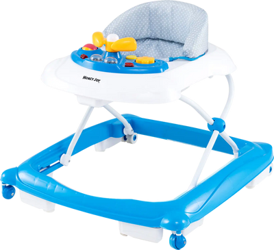 Costway Foldable Baby Walker 3 Height Padded Seat 82739146 New