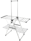 Large Foldable Clothes Drying Rack with Tall Hanging Bar