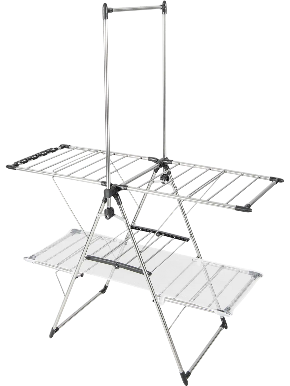 Large Foldable Clothes Drying Rack with Tall Hanging Bar