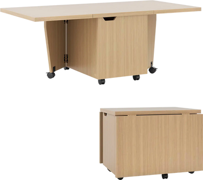 Costway Foldable Extendable Coffee Table with Storage Cabinet 25912224 New