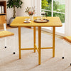 Foldable Dining Table for 2-4 People with Rubber Wood Legs for Small Space-Natural - Gallery View 1 of 10