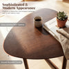 Foldable dining table with a walnut MDF tabletop, rounded corners, perfect for small spaces and easy cleaning.