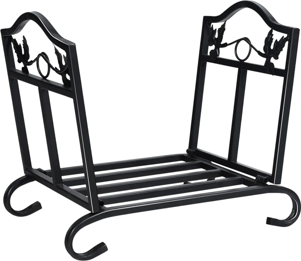 Foldable Firewood Log Rack Steel Wood Storage Holder