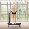 40 Inch Foldable Fitness Rebounder with Resistance Bands Adjustable Home-Red - Gallery View 1 of 10
