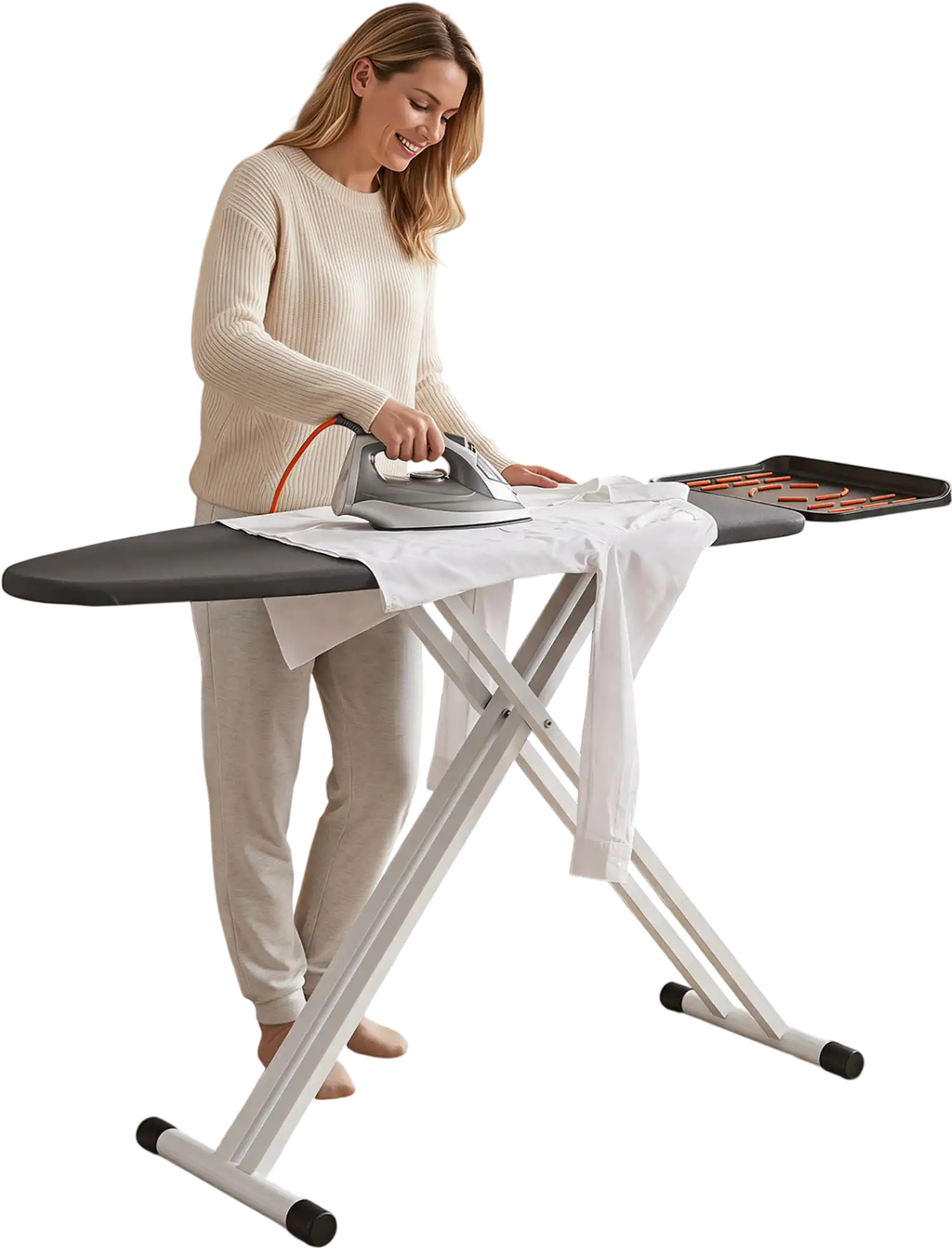 Costway Foldable Full Size Ironing Board w/ Iron Rest Heat-Resistant Surface 73248691 New