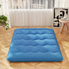 Foldable Futon Mattress with Washable Cover and Carry Bag for Camping Blue-Full Size - Gallery View 1 of 10