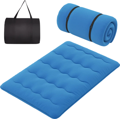 Costway Foldable Futon Mattress Washable Cover Carry Bag Camping Blue 23674158 New