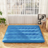 Foldable Futon Mattress with Washable Cover and Carry Bag for Camping Blue-King Size - Gallery View 1 of 10