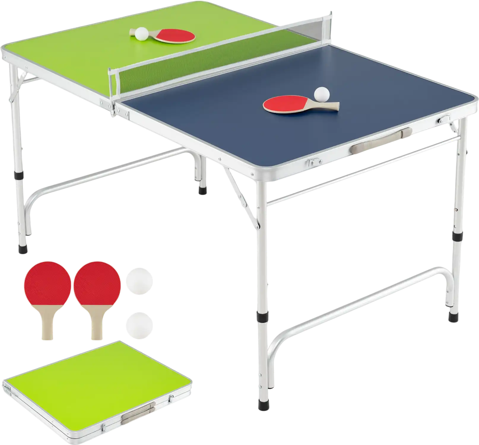 Costway Foldable Mini Ping Pong Table Tennis Game Set Adjustable Height 19648352 New
