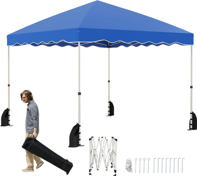 Costway 10' x 10' Pop Up Canopy Tent with Wheeled Bag 591648327 New