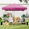 Foldable 10 X 10 Feet Pop up Canopy Tent with Wheeled Bag-Pink - Gallery View 1 of 11