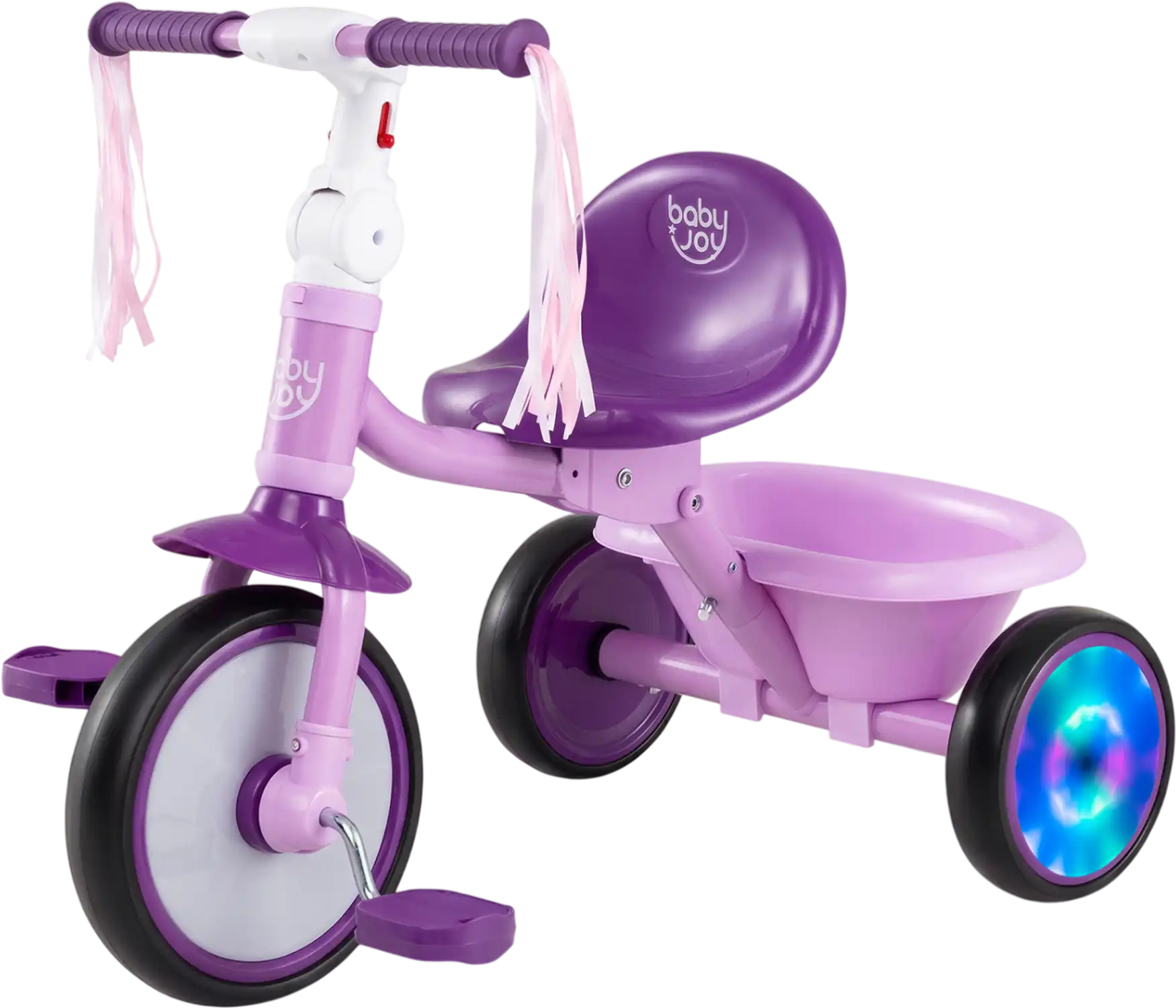Costway Foldable Toddler Tricycle Lighting Wheels Basket 2-5 Years 92749597 New