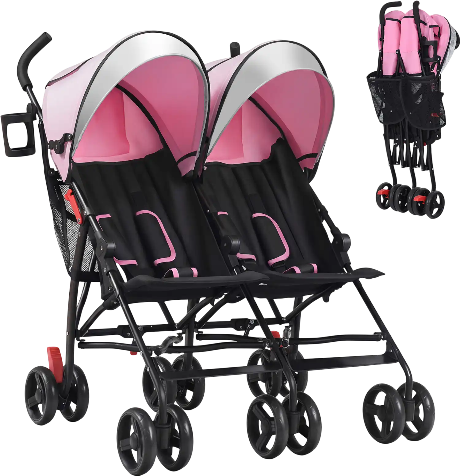 Costway Foldable Twin Double Baby Stroller Ultralight Umbrella 05147289 New