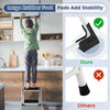 Folding 2 step ladder with large rubber foot pads for stability, featuring anti-slip pedals and heavy-duty metal frame.