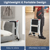 Folding 2 step ladder with anti-slip pedals, lightweight design, and portable for easy storage and transport.