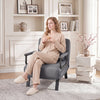 Folding 6 Position Convertible Sleeper Bed Armchair Lounge Couch with Pillow-Gray - Gallery View 1 of 10