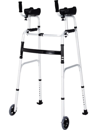 Costway Foldable Lightweight Aluminum Alloy Rehabilitation Walker Rollator 71263589 New