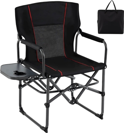 Costway Folding Camping Chair Side Table Cup Holder Carrying Bag 90387397 New