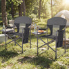 Folding Camping Chair with Cup Holder and Storage Pocket-Black - Gallery View 1 of 9