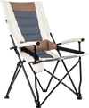 Folding Camping Chair with Cup Holder Armrest and Lumbar Pillow