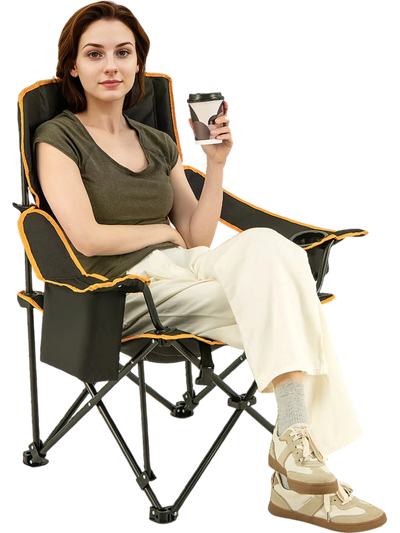 Costway Folding Camping Lounge Chair with Footrest Carry Bag 76254198 New