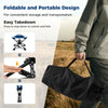 Folding camping stool with 360° swivel, sturdy metal frame, and anti-sink feet, perfect for outdoor events.
