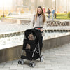 Folding Pet Stroller with Storage Basket and Adjustable Canopy-Black - Gallery View 1 of 10