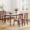Upholstered dining chairs set of 2 in brown with comfy padded seats, perfect for stylish dining and easy storage.
