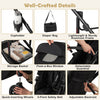 Detachable guardrail and adjustable backrest of the 3-in-1 folding stroller in black, perfect for newborns.