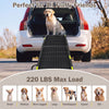 Folding dog ramp with a non-slip surface, supports up to 220 lbs, ideal for large and senior dogs to easily access vehicles.