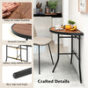 Half-round folding event table with a metal frame, featuring a waterproof surface and smooth corners for safety.