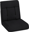Black folding floor chair with plush sponge filling and ergonomic design, perfect for meditation or casual lounging.