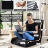 Folding floor chair in black with adjustable backrest, ideal for gaming, reading, or napping, featuring soft sponge.