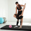 Folding Gymnastics Mat with Carry Handles and Sweatproof Detachable PU Leather Cover-Black - Gallery View 1 of 10