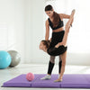 Folding Gymnastics Mat with Carry Handles and Sweatproof Detachable PU Leather Cover-Purple - Gallery View 1 of 10